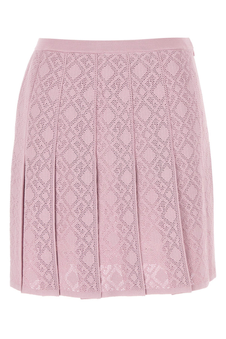 Pink viscose blend skirt