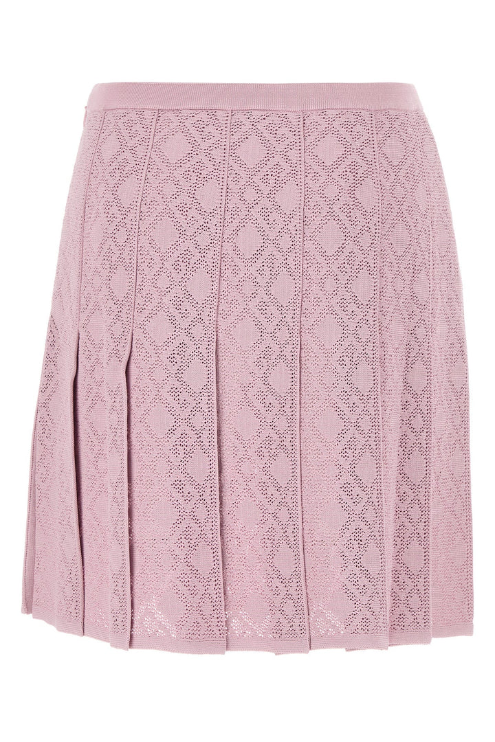 Pink viscose blend skirt