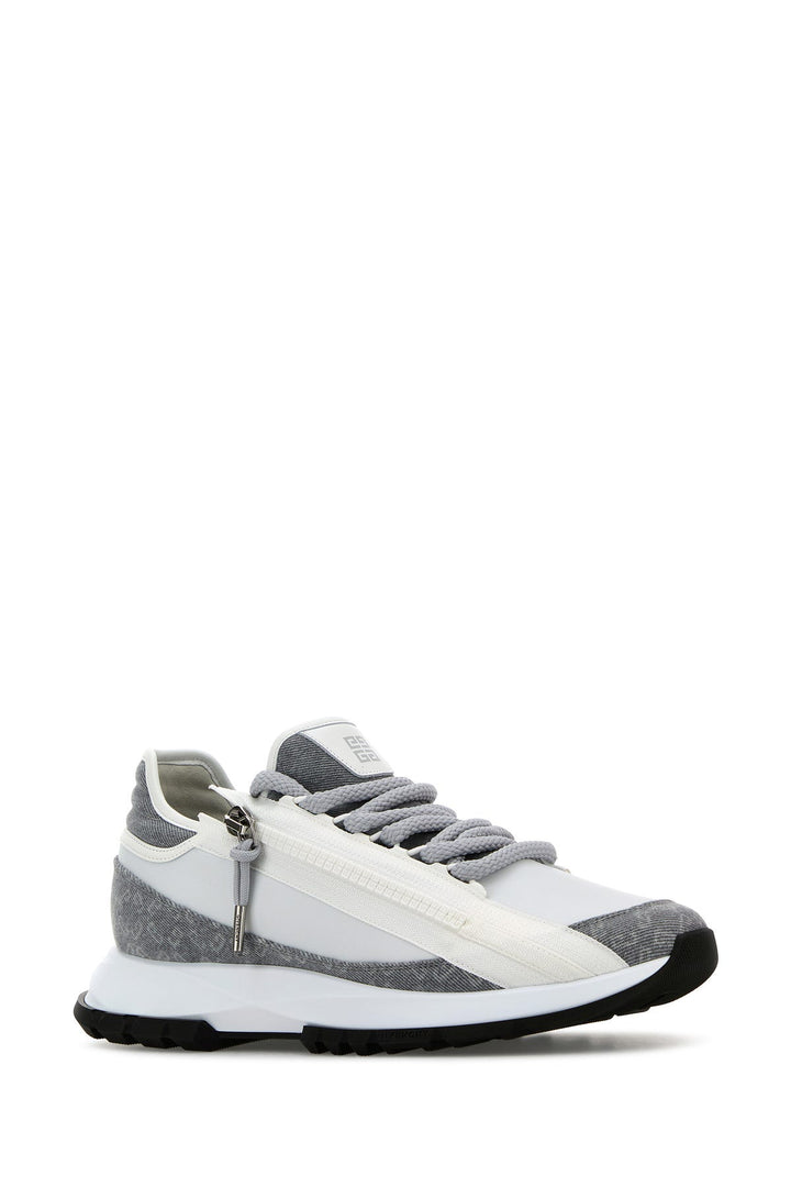 Two-tone denim and synthetic leather Spectre sneakers