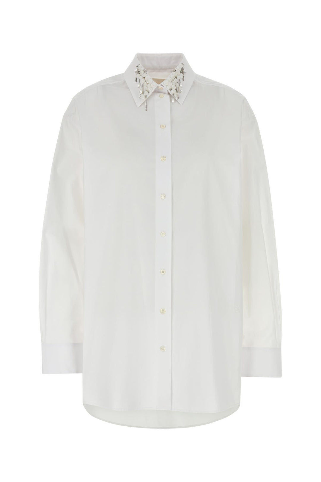 White poplin oversize shirt