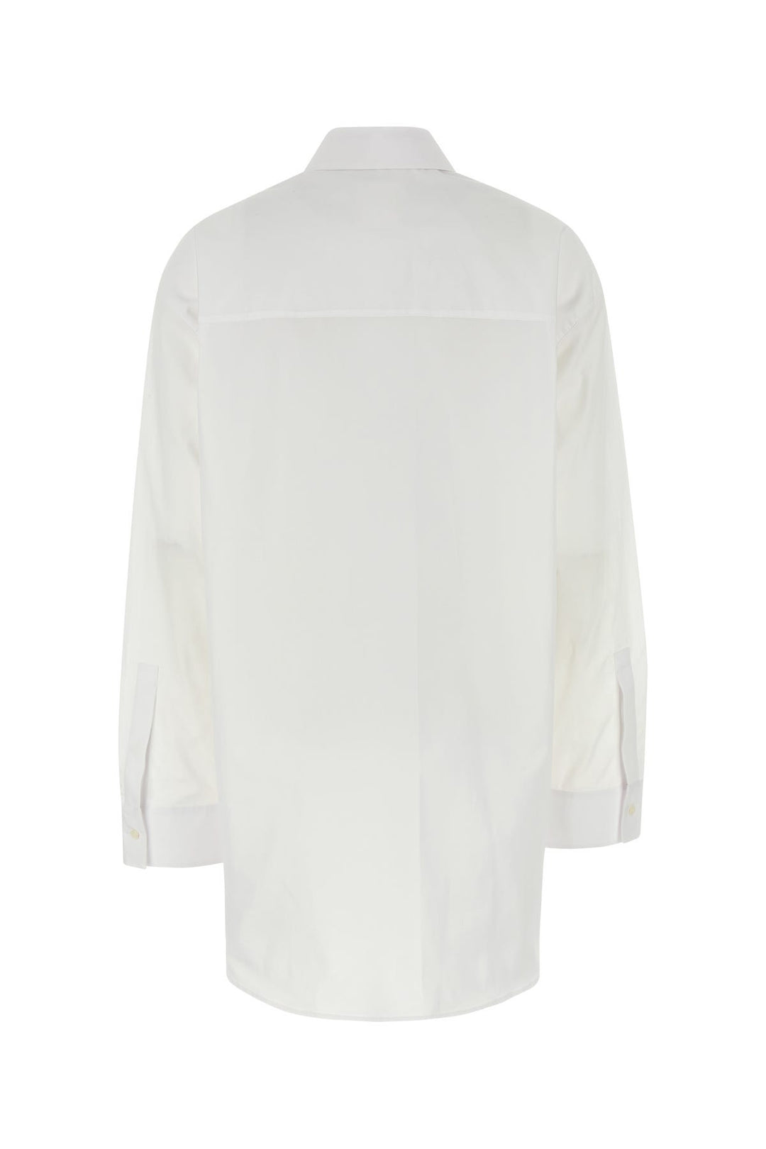 White poplin oversize shirt