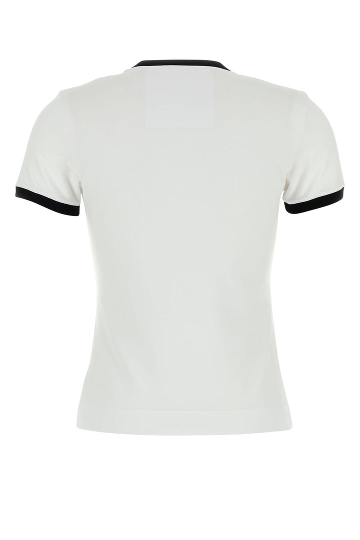 White stretch cotton t-shirt