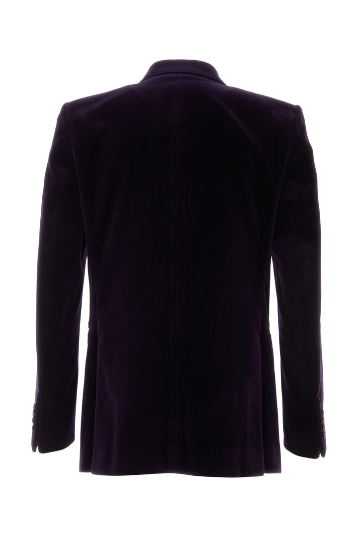 Aubergine velvet blazer