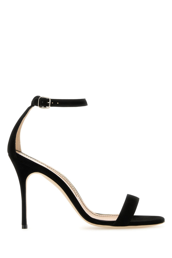 Black suede Chaos sandals