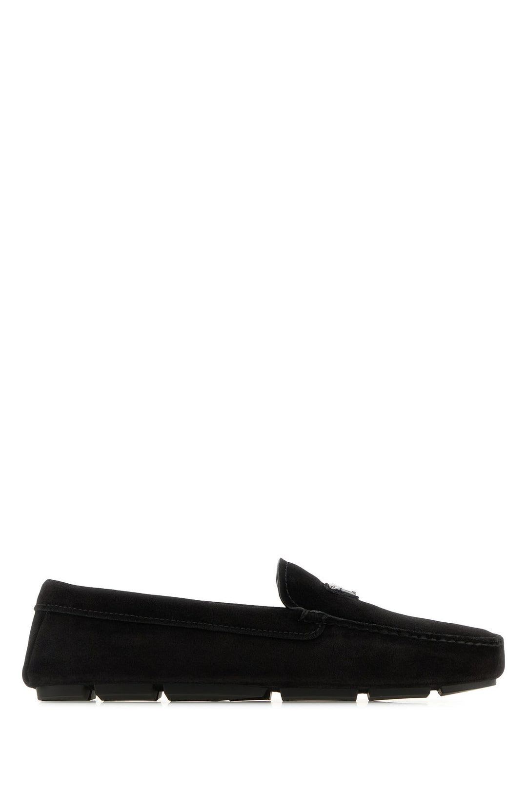 Black suede loafers