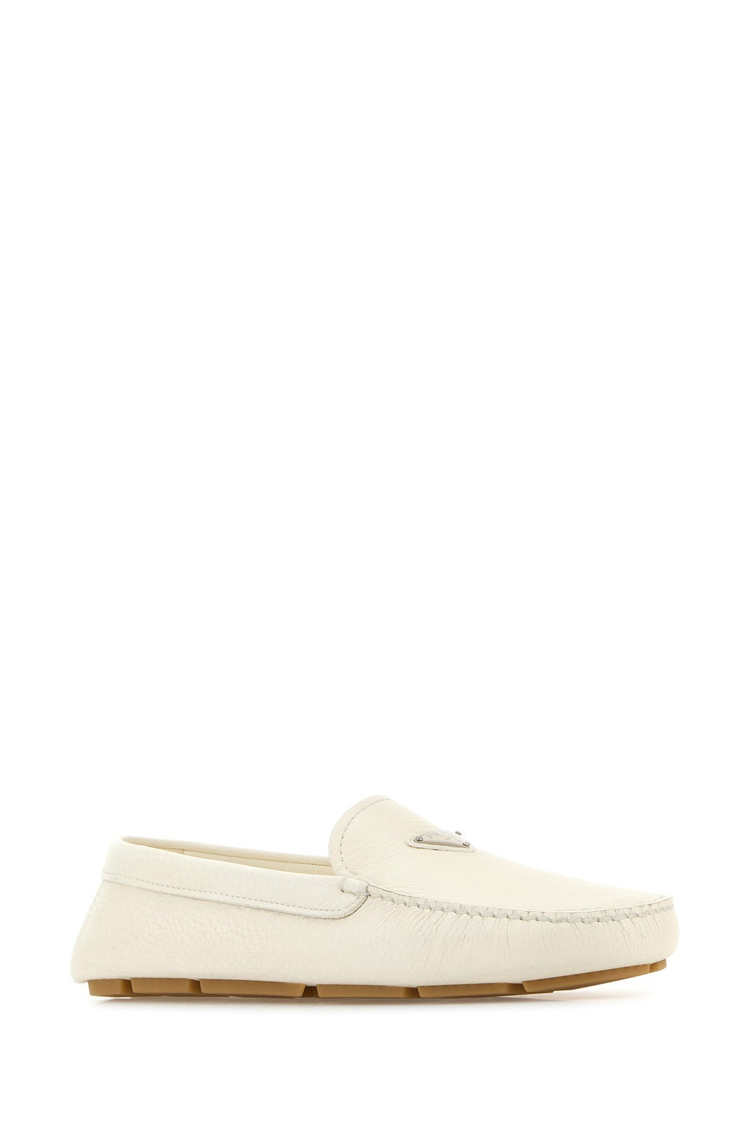 Ivory leather loafers