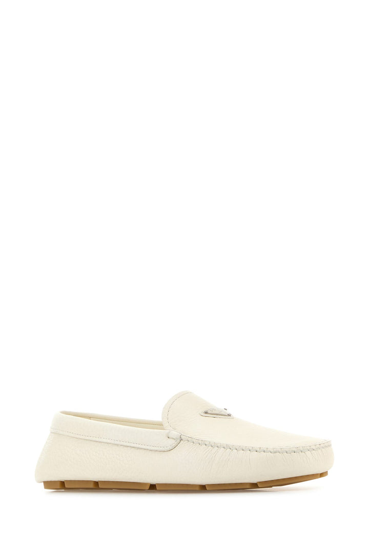 Ivory leather loafers