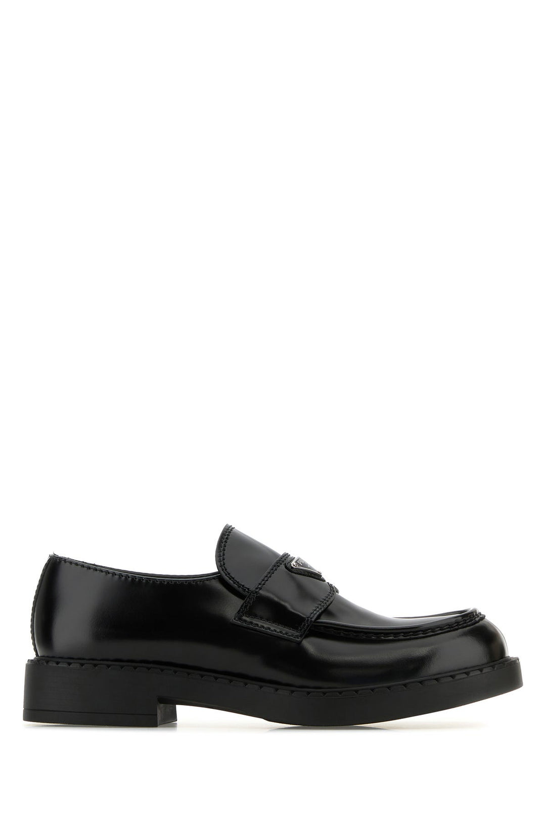 Black leather Chocolate loafers