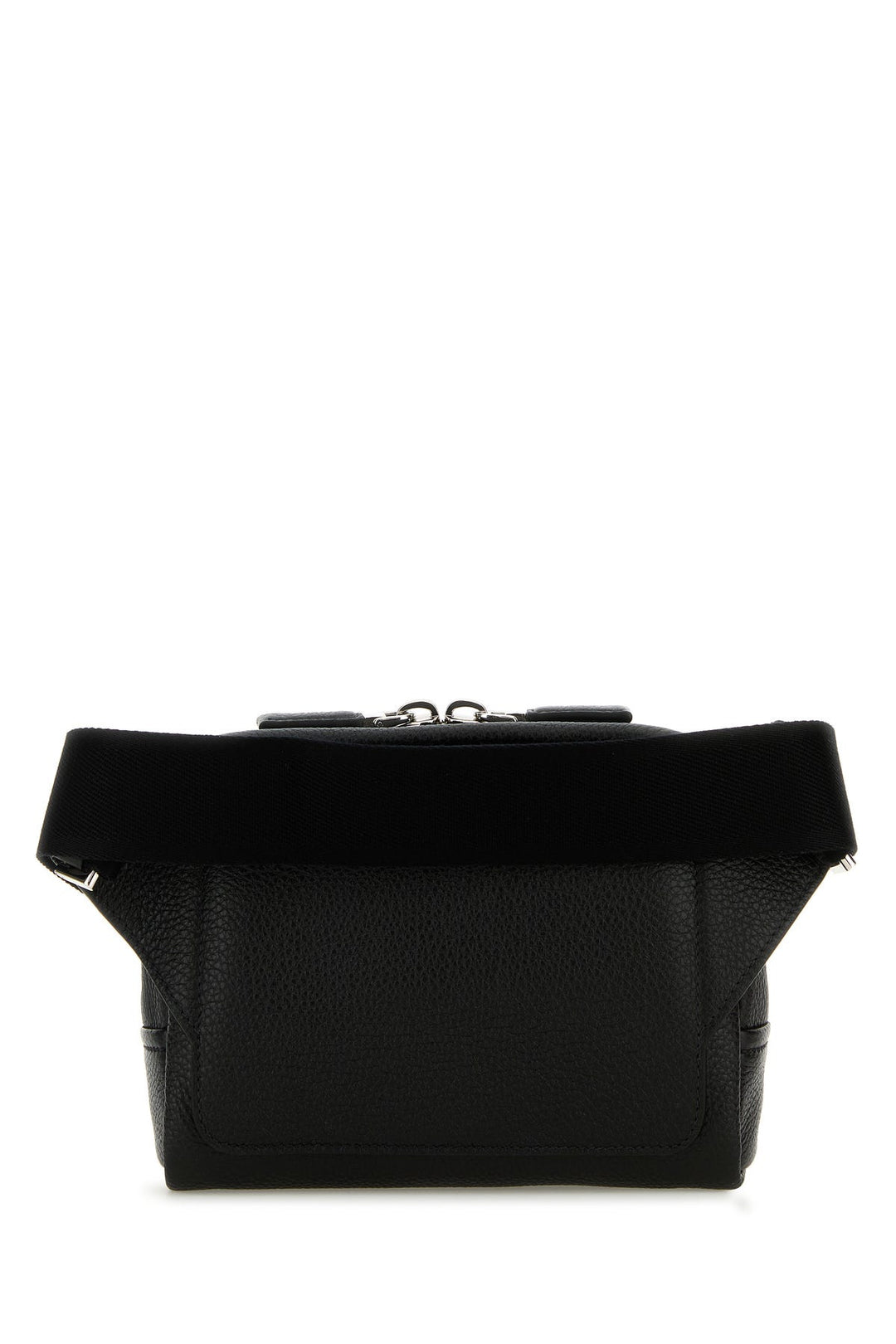 Black leather crossbody bag