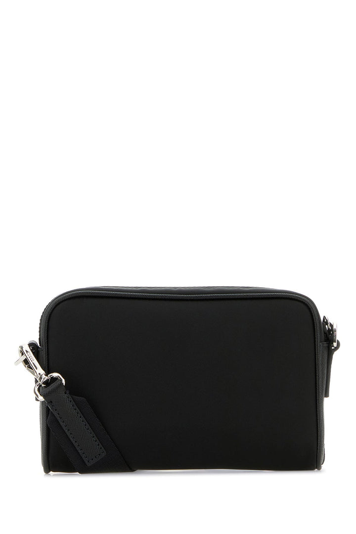 Black Re-Nylon and leather crossbody bag