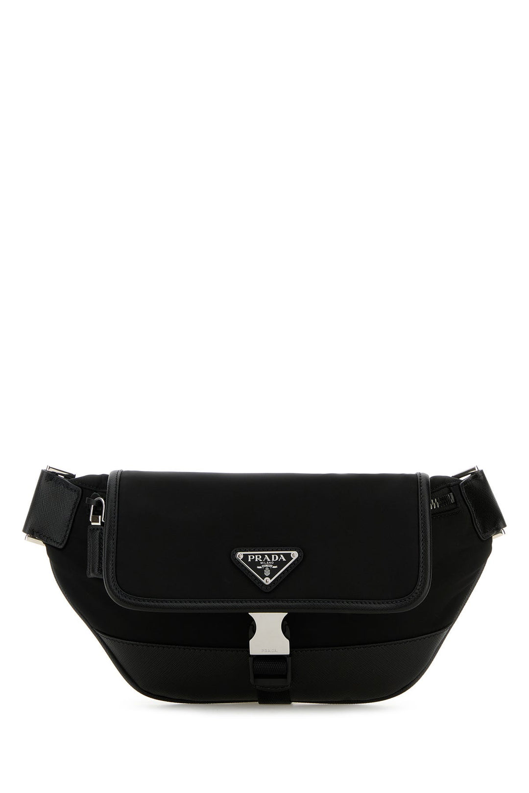 Black Re-Nylon and leather crossbody bag