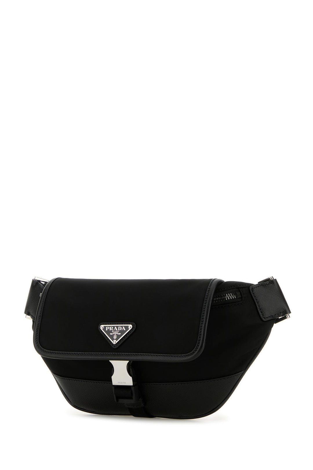 Black Re-Nylon and leather crossbody bag