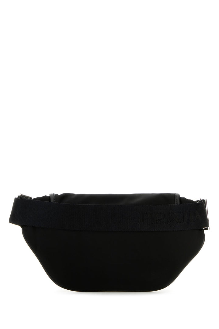 Black Re-Nylon and leather crossbody bag