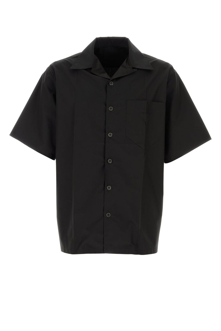 Black poplin shirt