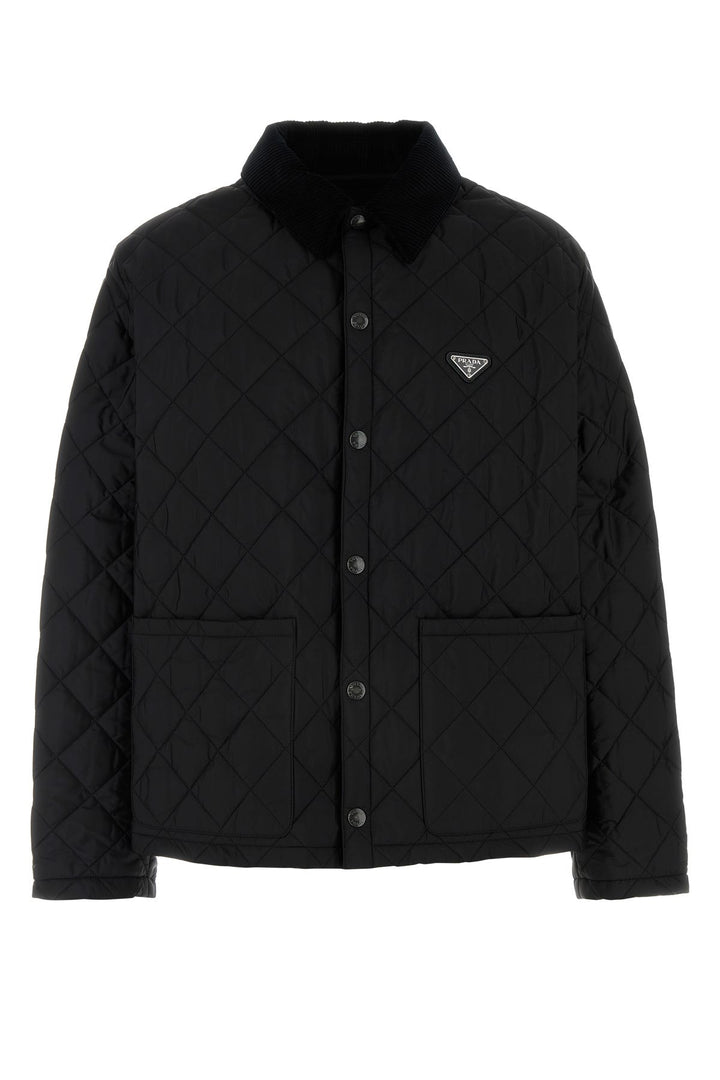 Black Re-nylon padded jacket