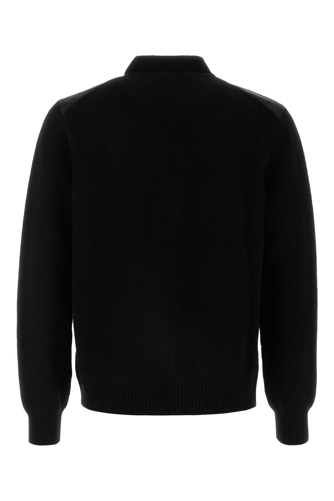 Black wool blend cardigan