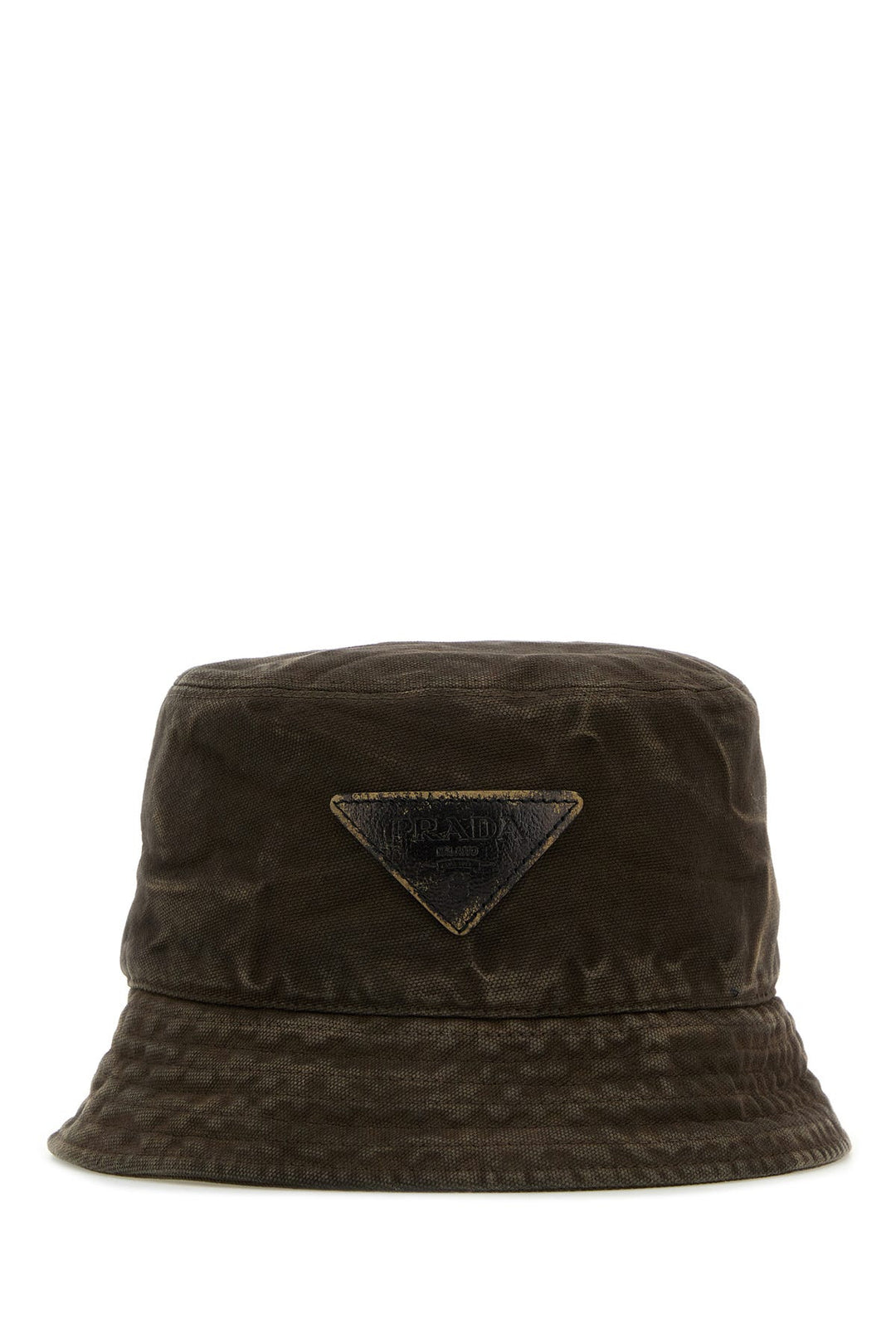 Brown cotton bucket hat