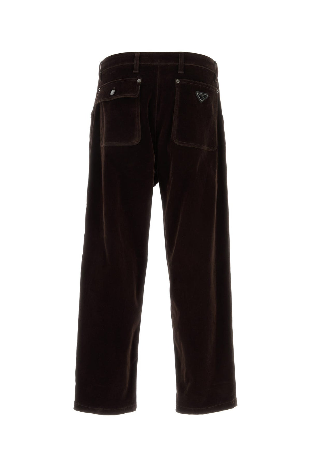 Brown velvet denim pant