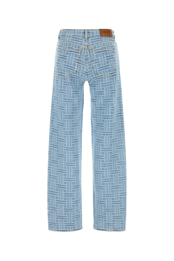 Embroidered denim jeans