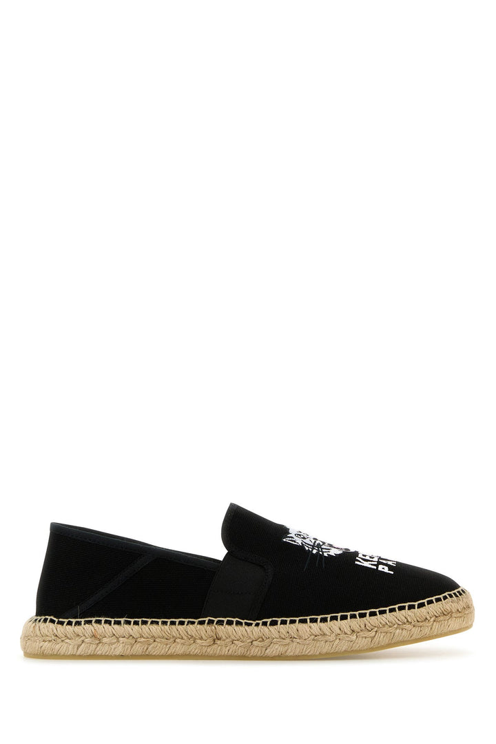 Black canvas espadrilles