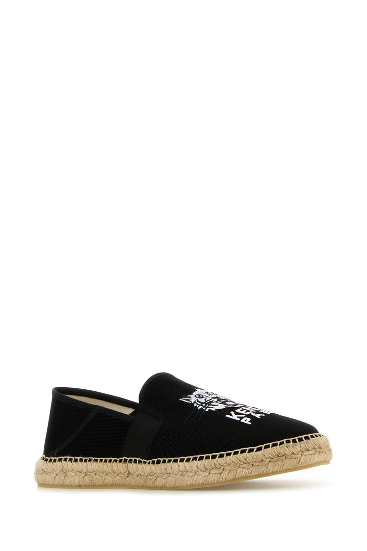 Black canvas espadrilles