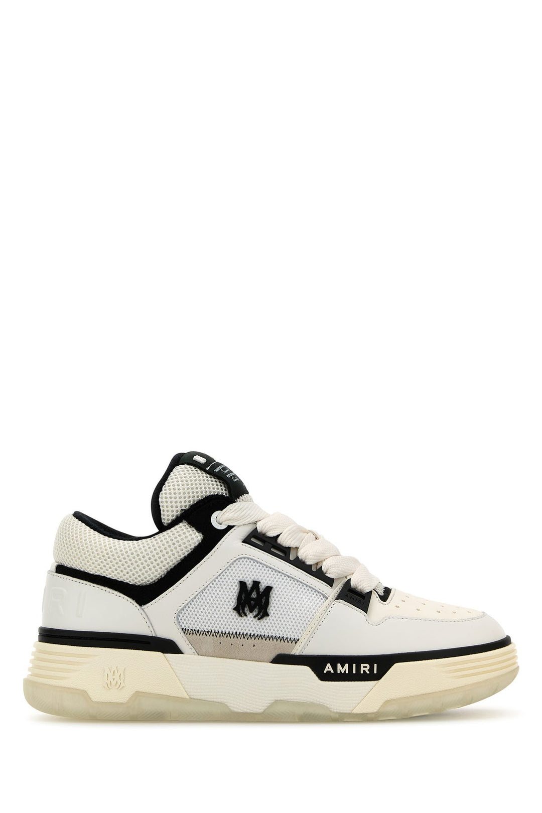 Two-tone leather and fabric MA-1 sneakers