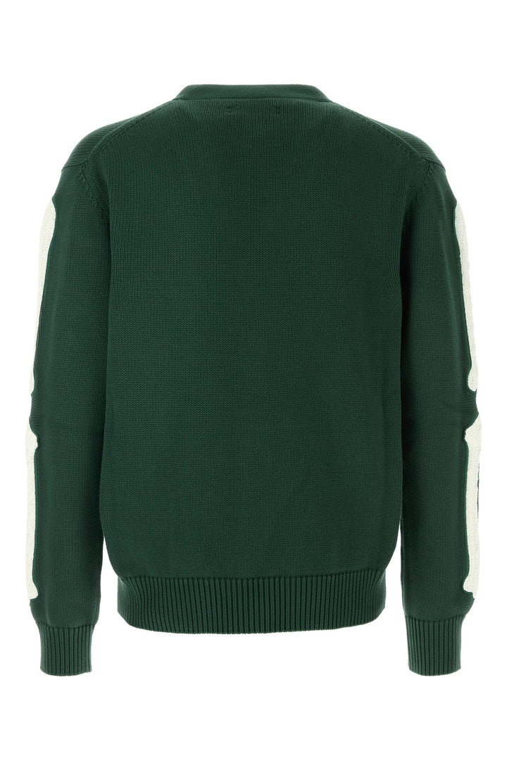 Dark green cotton cardigan