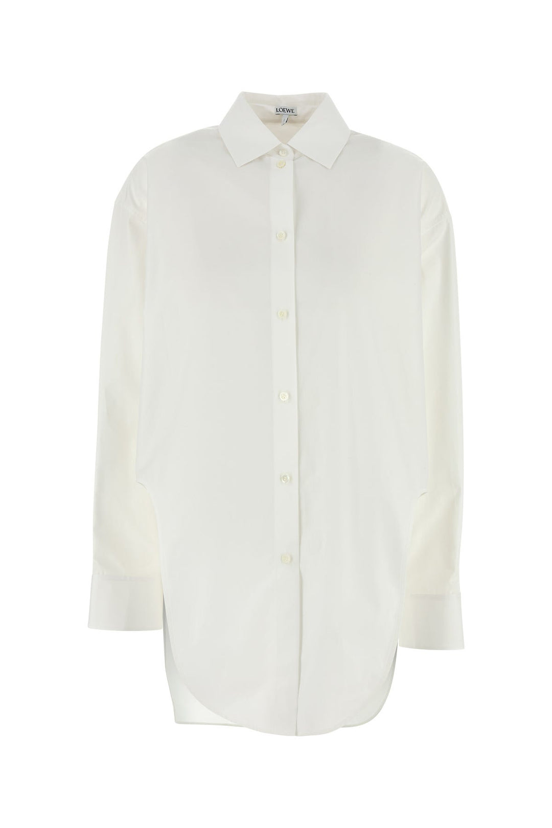 White poplin oversize shirt