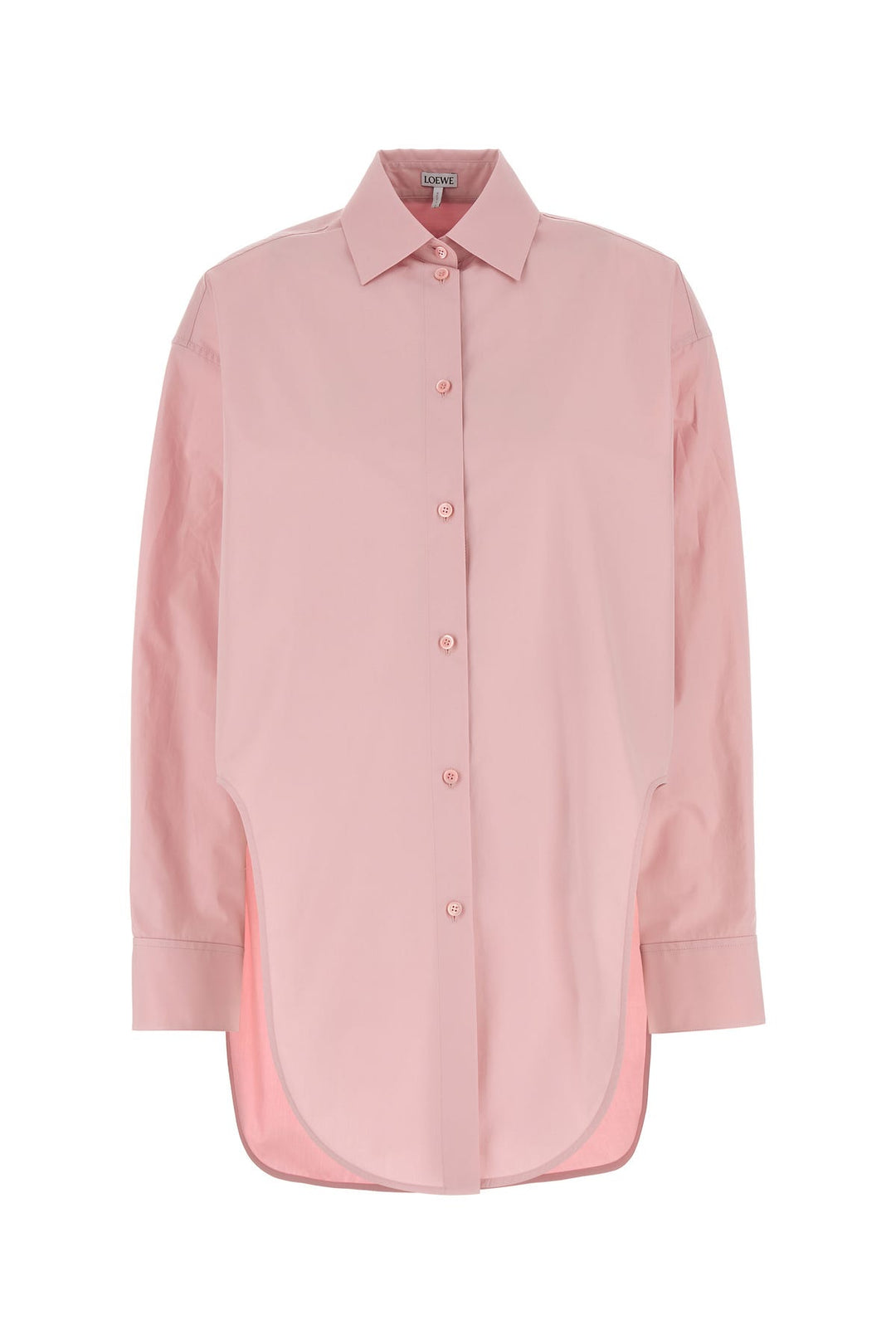 Pink poplin oversize shirt