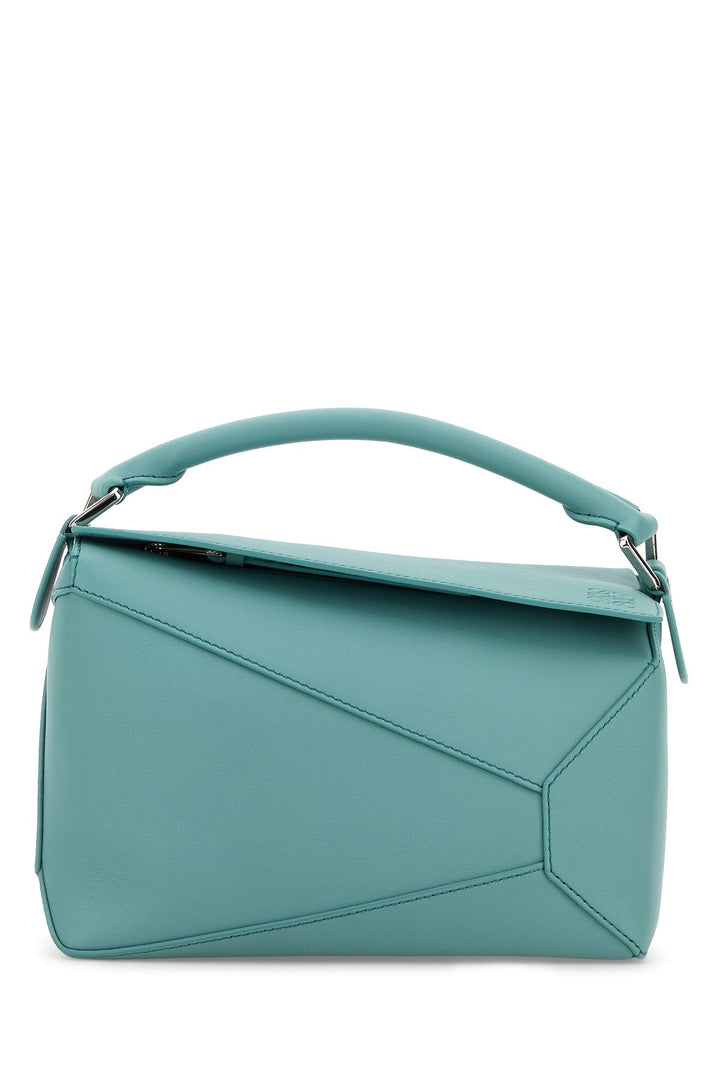 Light blue leather small Puzzle handbag