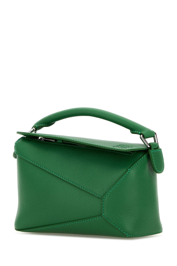 Grass green leather mini Puzzle handbag