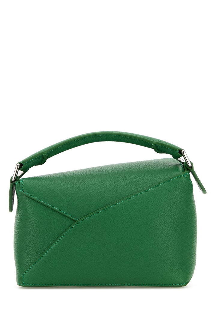 Grass green leather mini Puzzle handbag