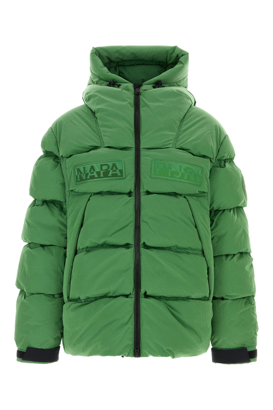 Grass green nylon Hyper padded jacket