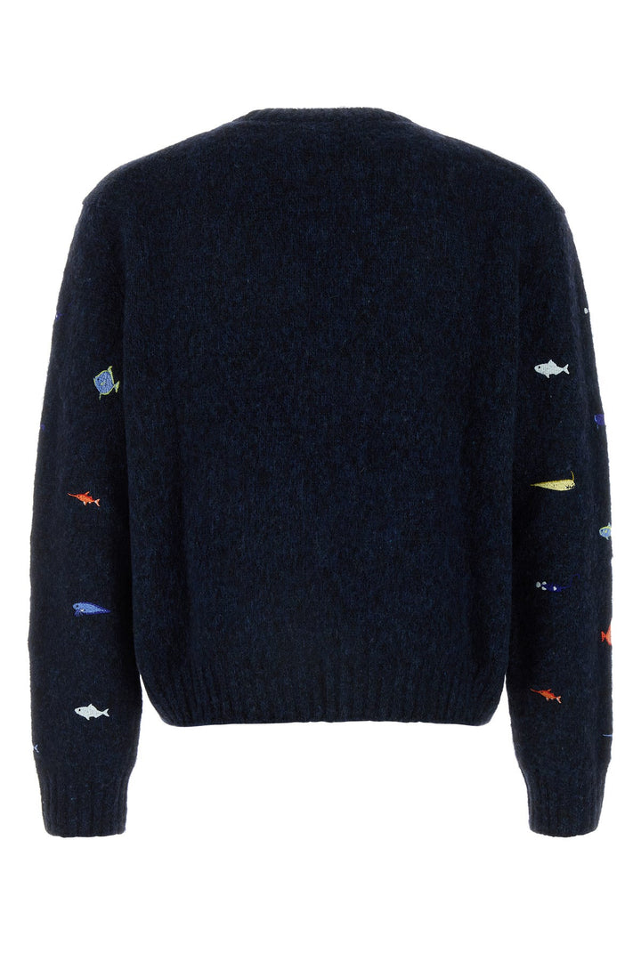 Melange blue wool blend Loewe X Suna Fujita sweater