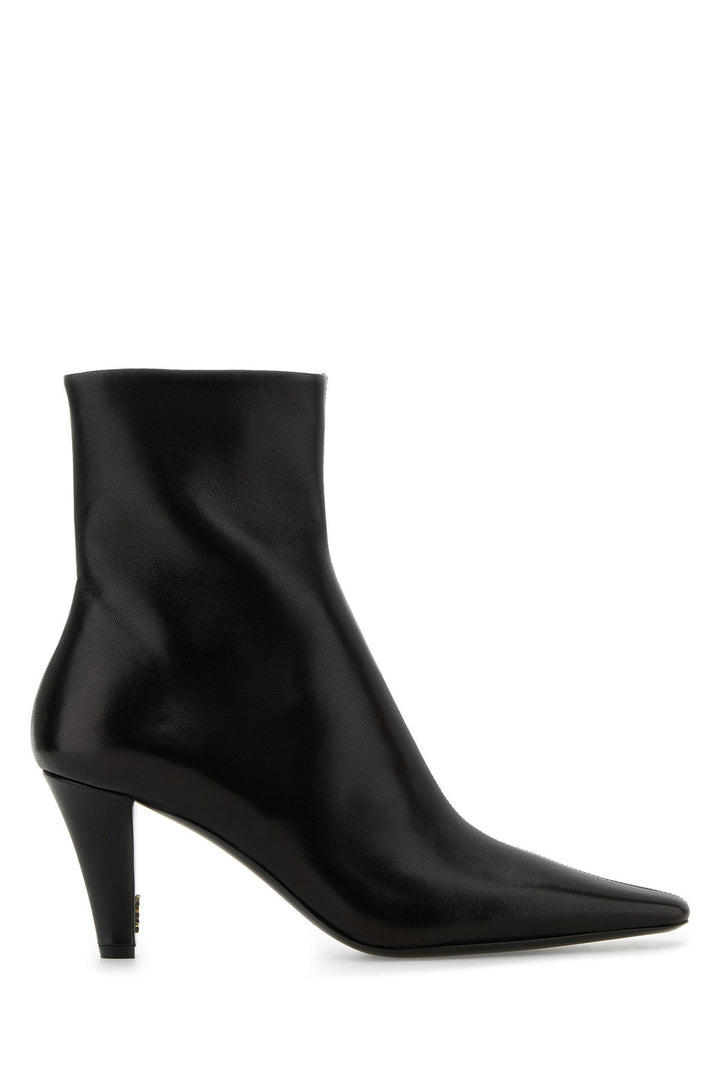 Black leather Jill ankle boots