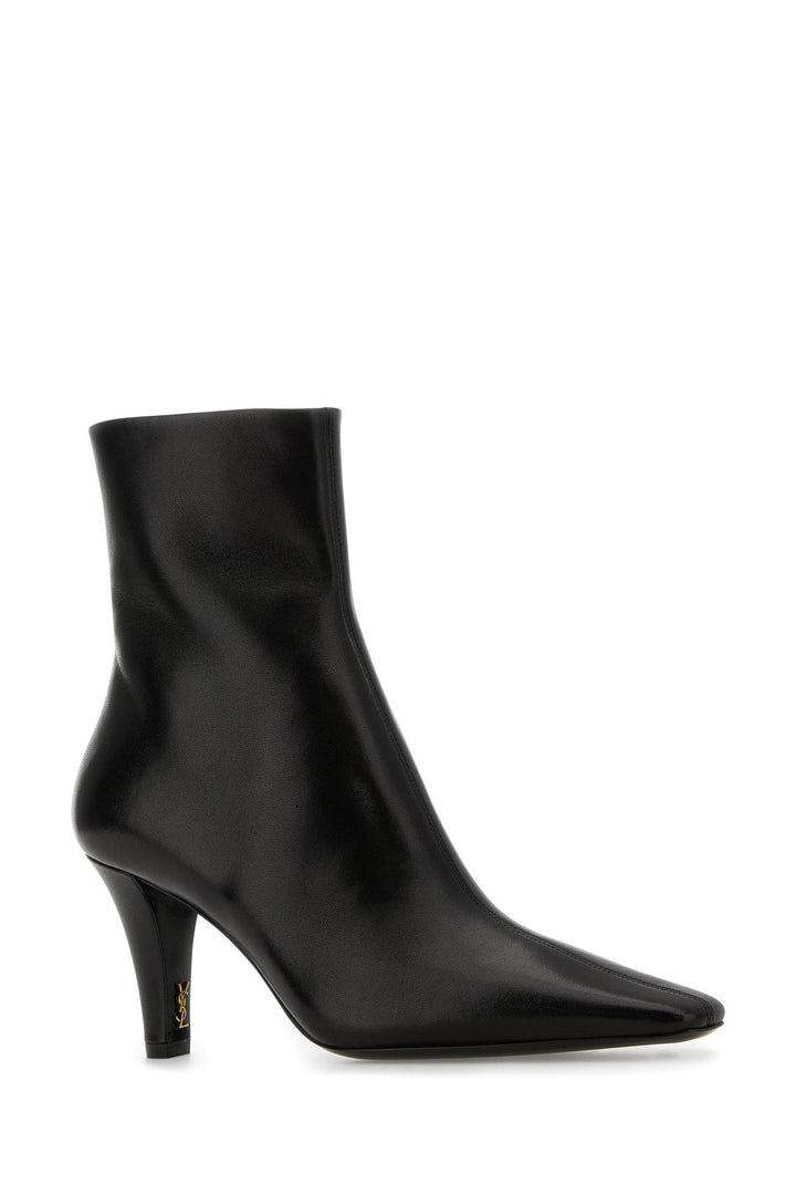 Black leather Jill ankle boots