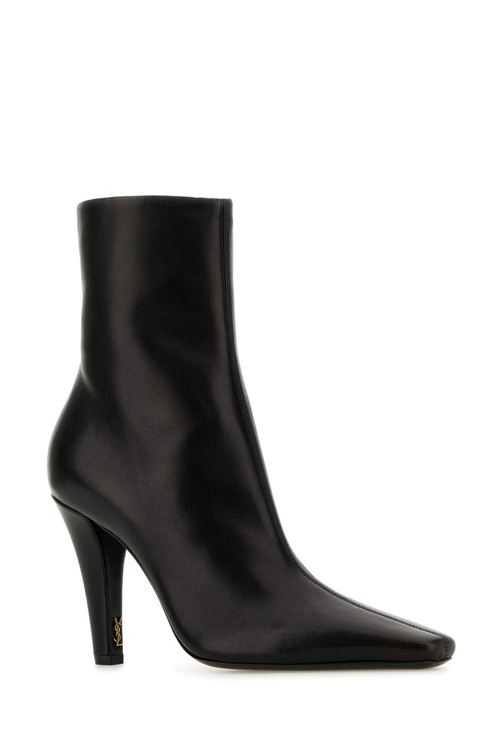 Black leather Jill ankle boots