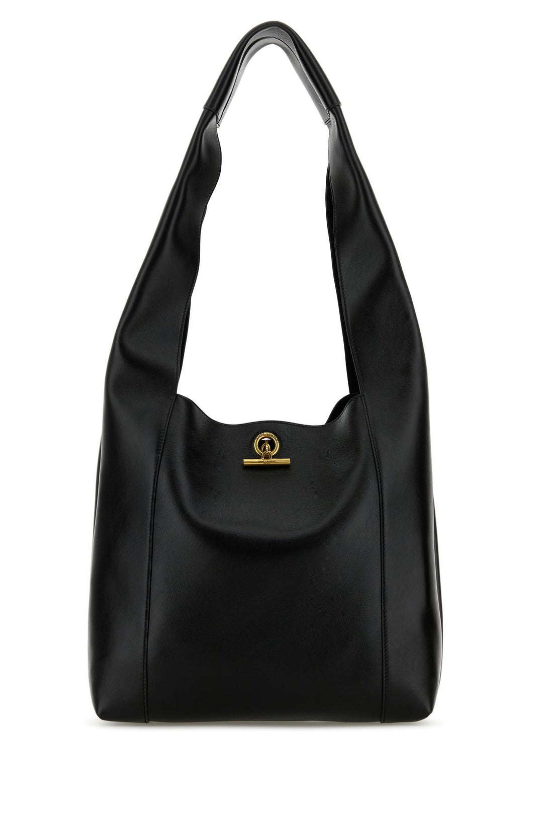 Black leather Tanger shopping bag