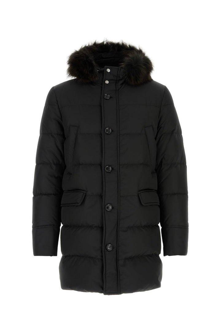 Black polyester blend Barbieri down jacket