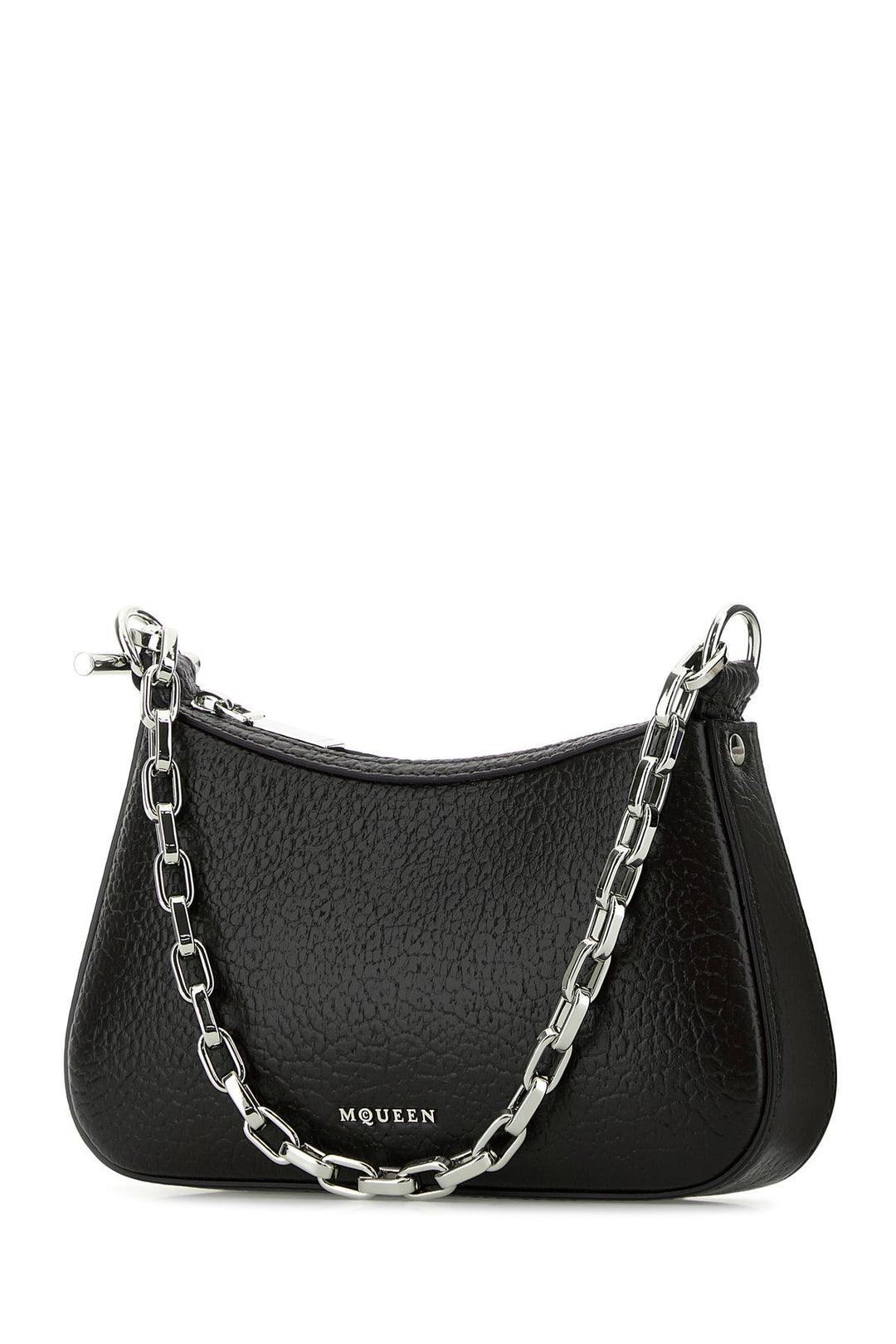 Black leather mini T-Bar handbag