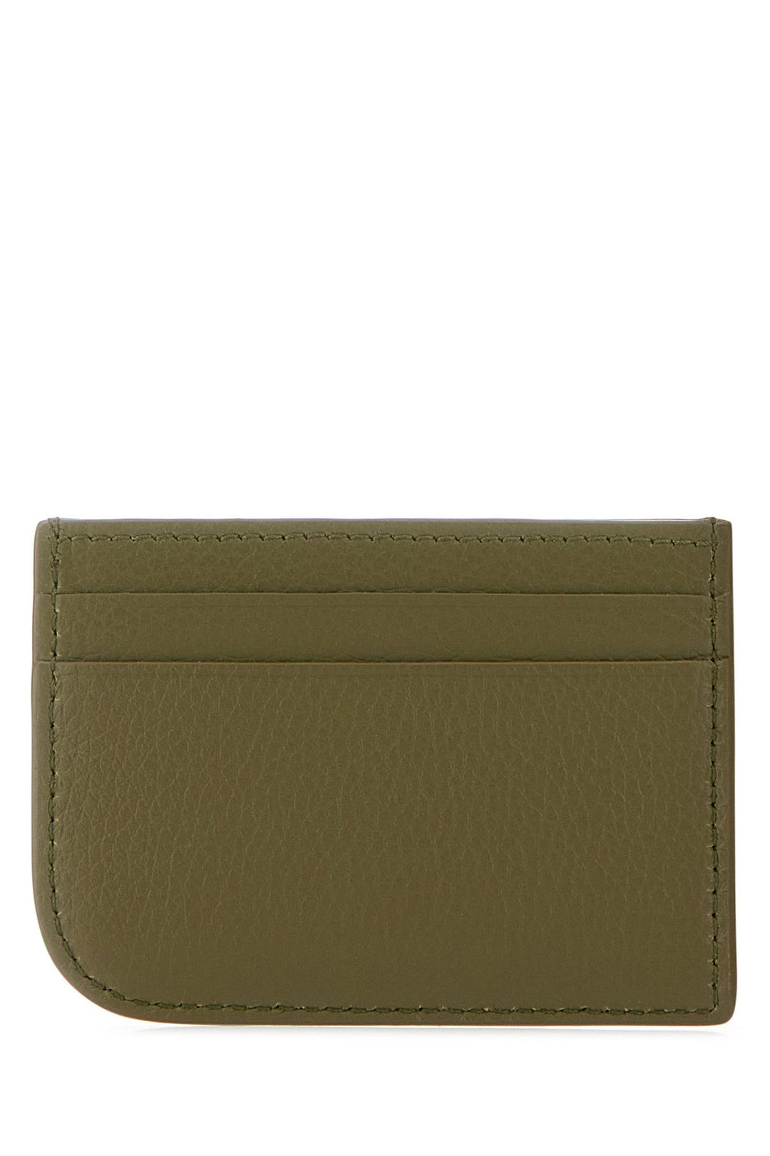 Army green leather card holder