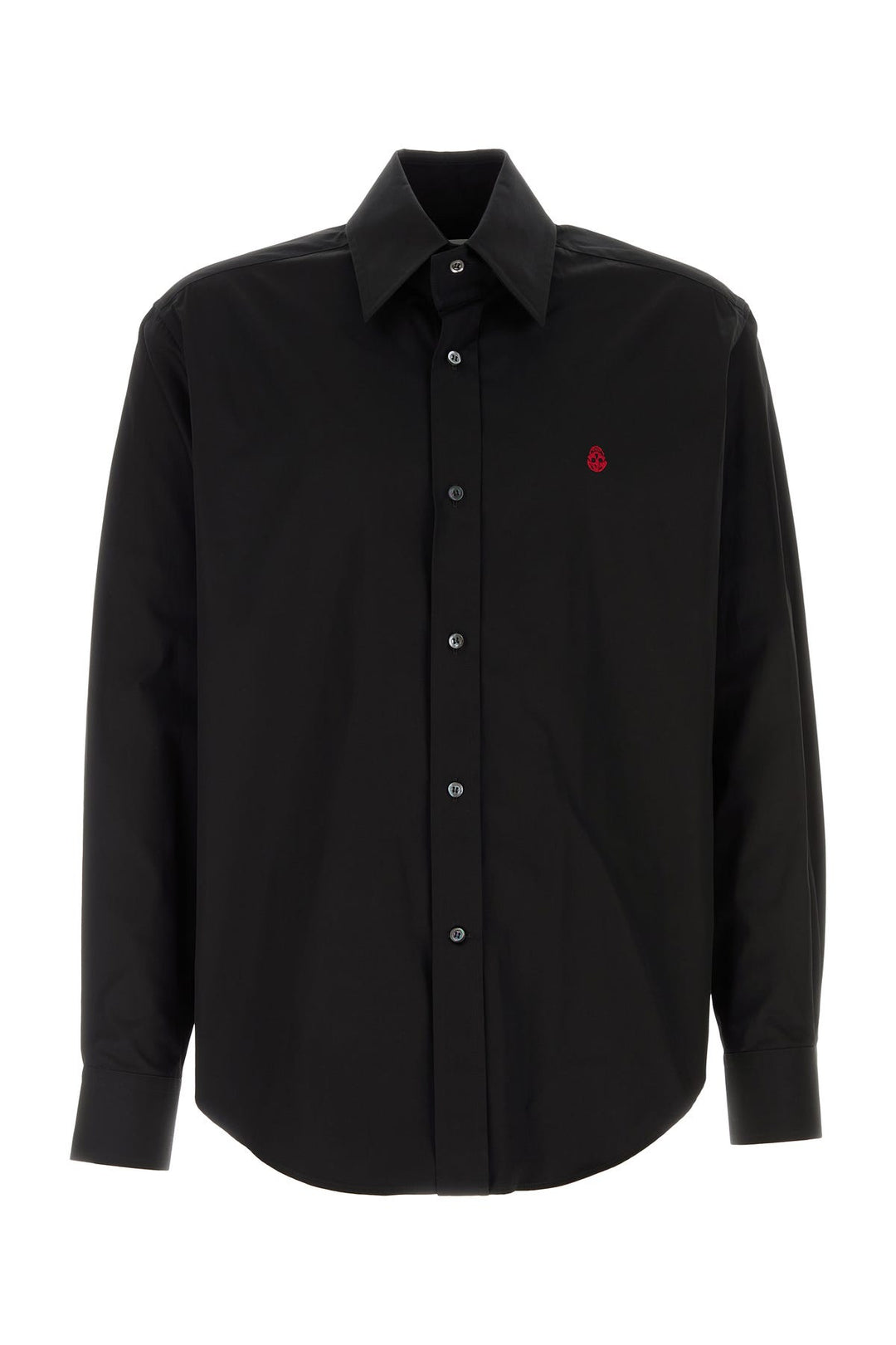 Black poplin shirt