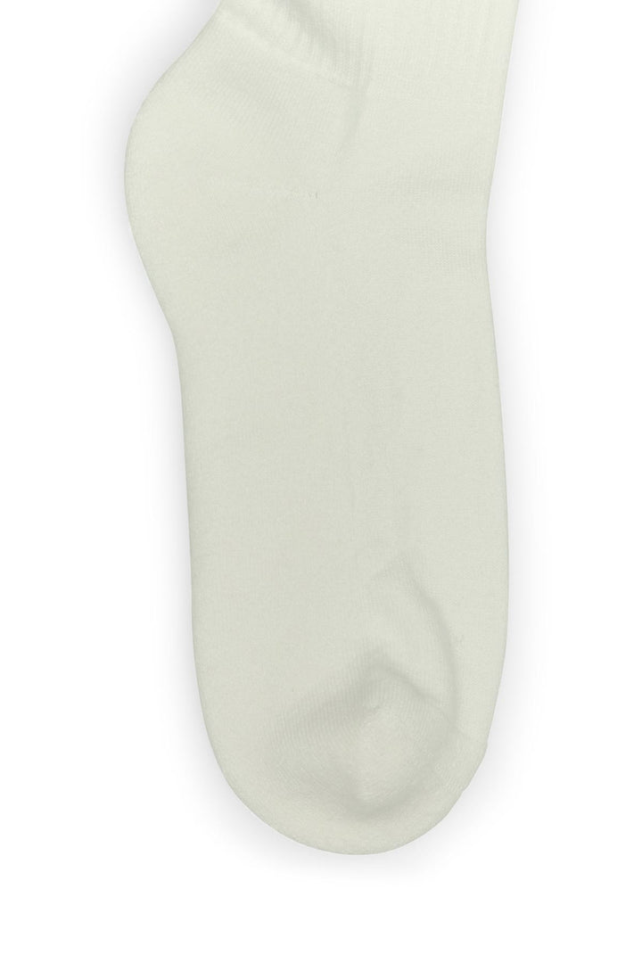 White stretch cotton blend socks