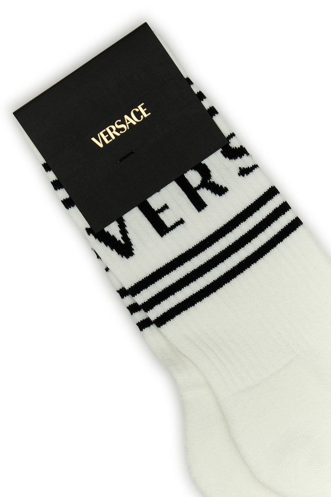 White stretch cotton blend socks