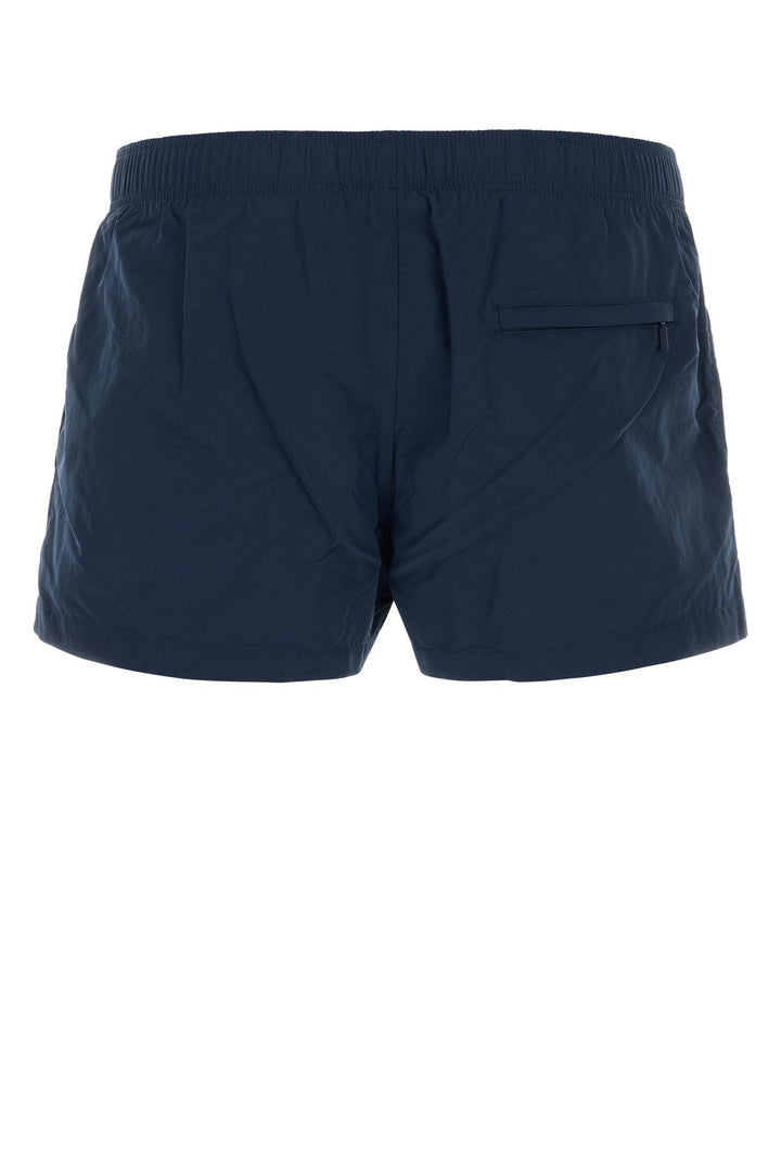 Blue nylon bermuda shorts