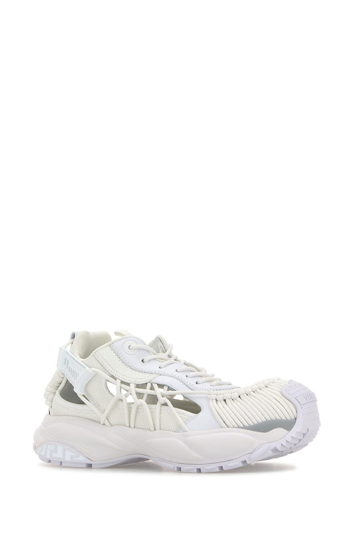 White leather and fabric Versace Mercury M_VS_01 sneakers