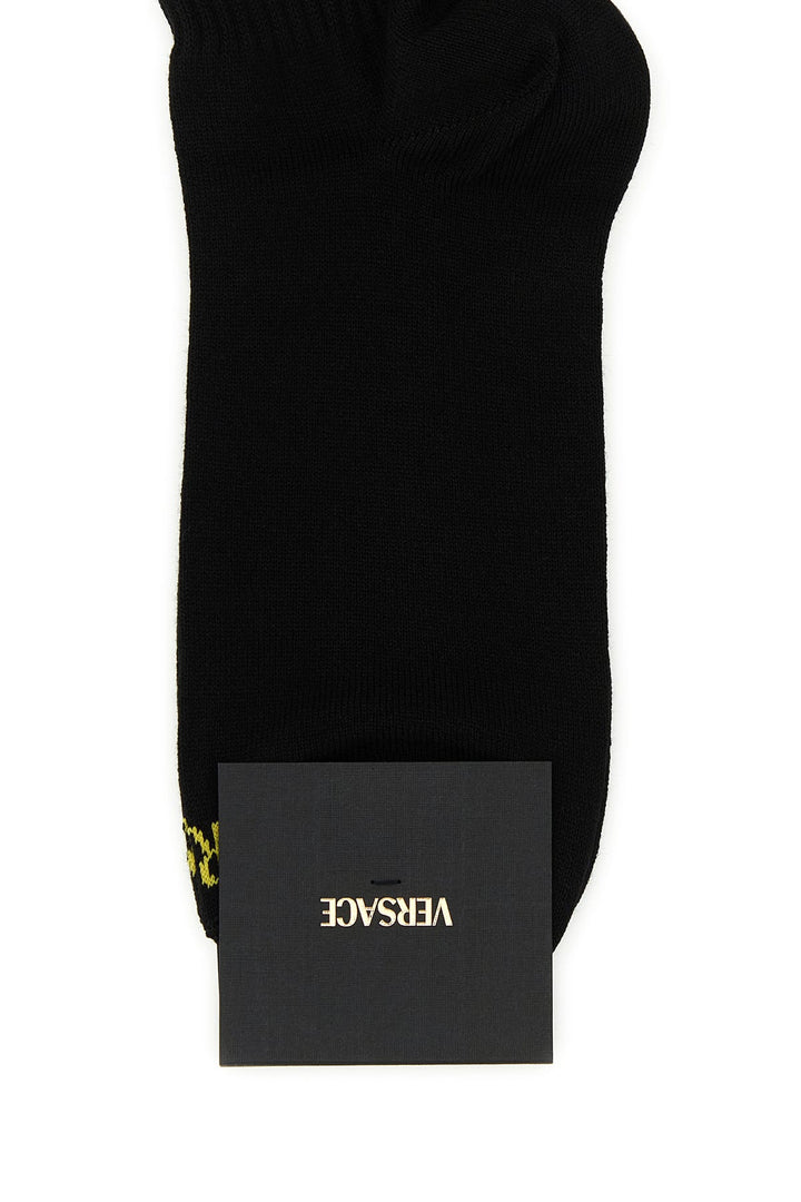 Black stretch cotton blend socks