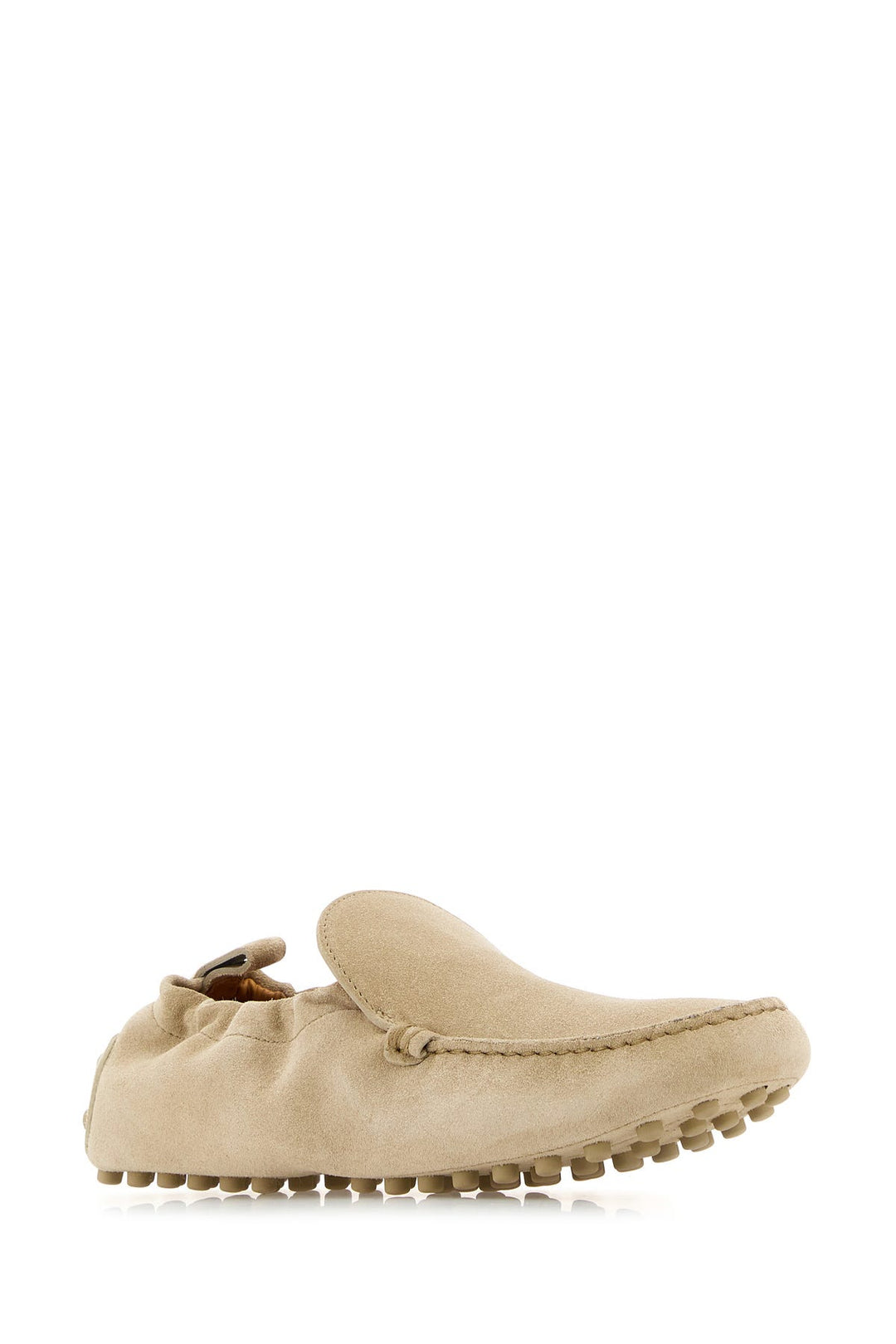 Sand suede loafers