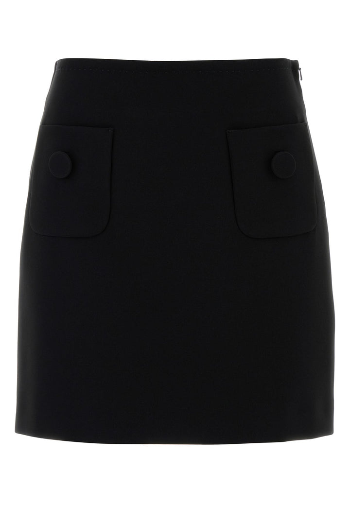 Black triacetate blend Pagine mini skirt