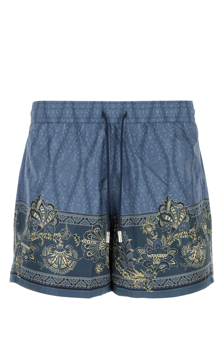 Printed polyester swimming shorts